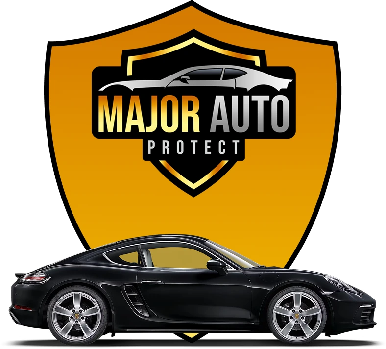 Black Porsche sports car protected by Major Auto Protect